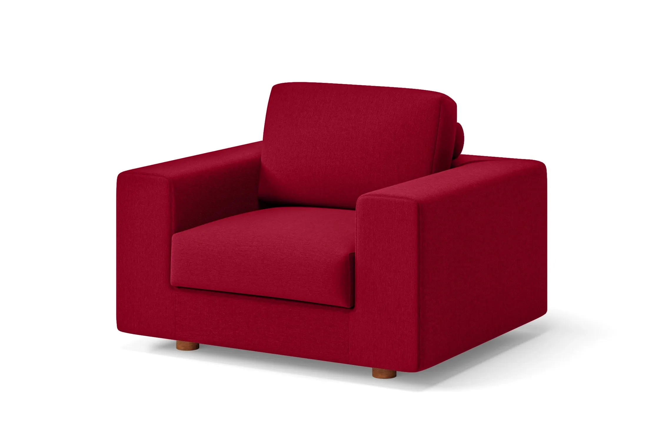Arezzo Armchair Red Linen Fabric