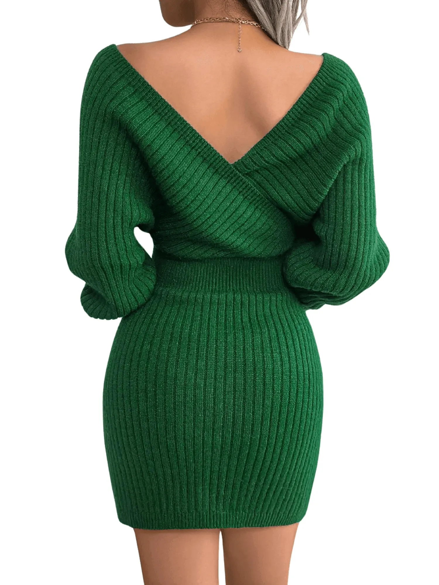 Bodycon Mini Sweater Dresses For Women 2025 Casual Long Sleeve Knit Dress