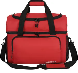 Bowling Ball Bag with Double Ball Holder - Fits Bowling Shoes Up to Mens Size 16