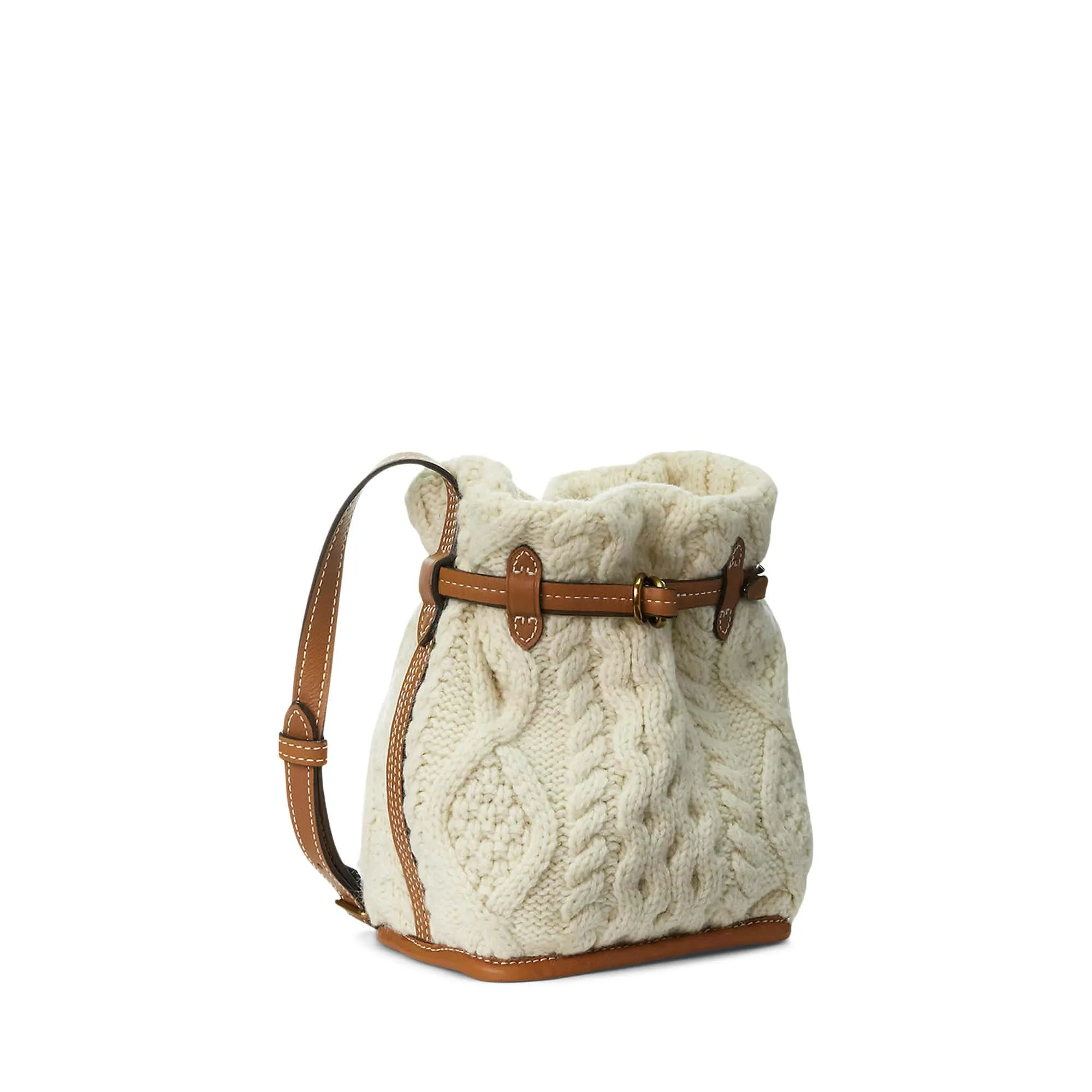 Cable-Knit Mini Bellport Bucket Bag