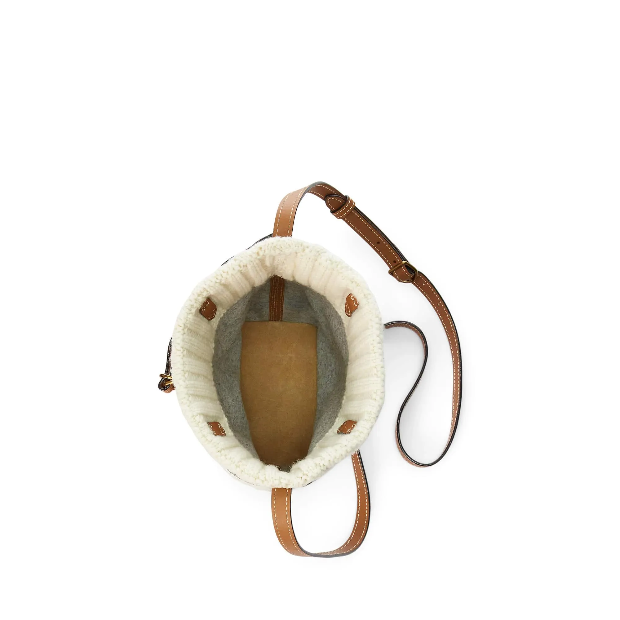 Cable-Knit Mini Bellport Bucket Bag