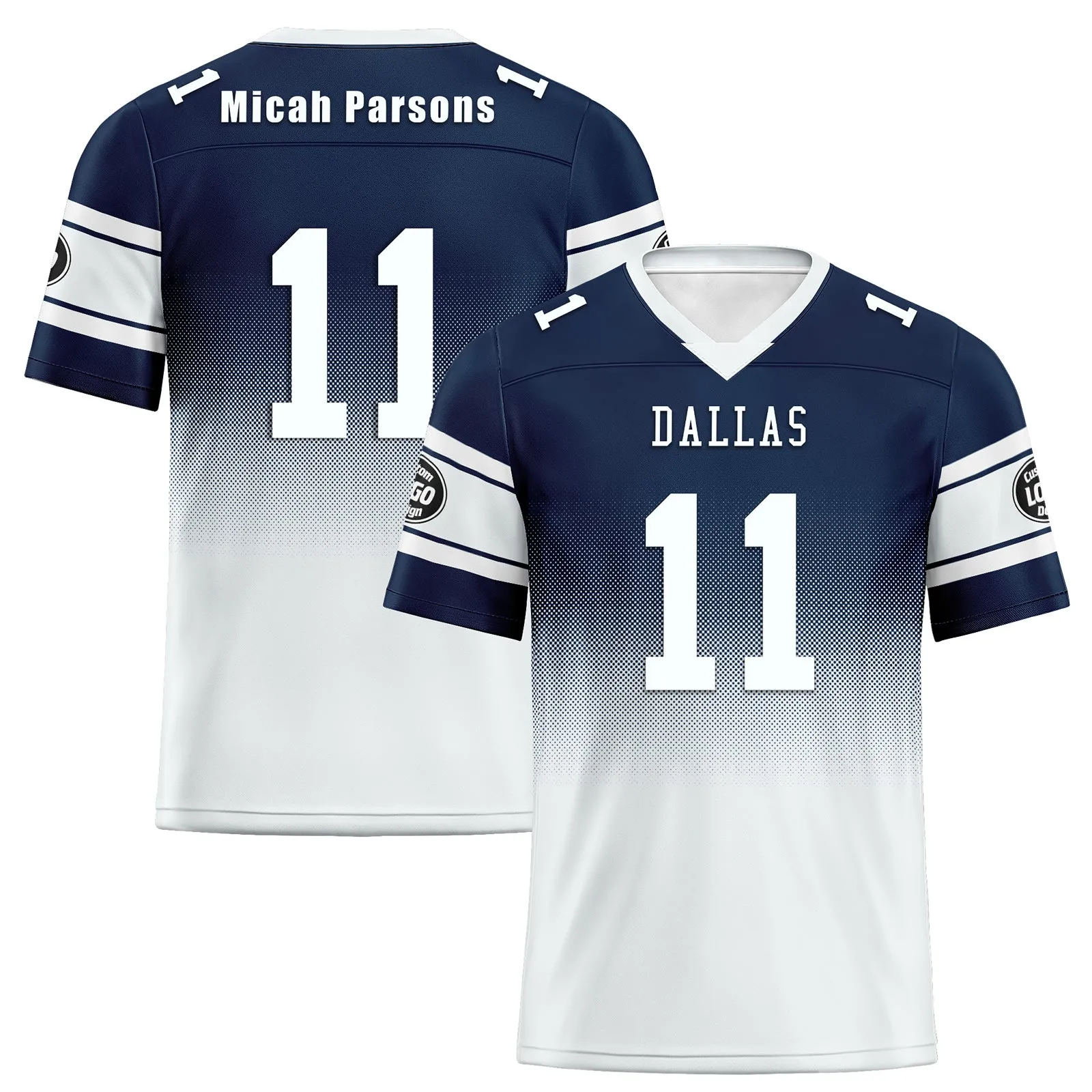 Custom Blue White Dallas Football Jersey and Hat Combo Offer Personalized Combo ZH-D020326-9