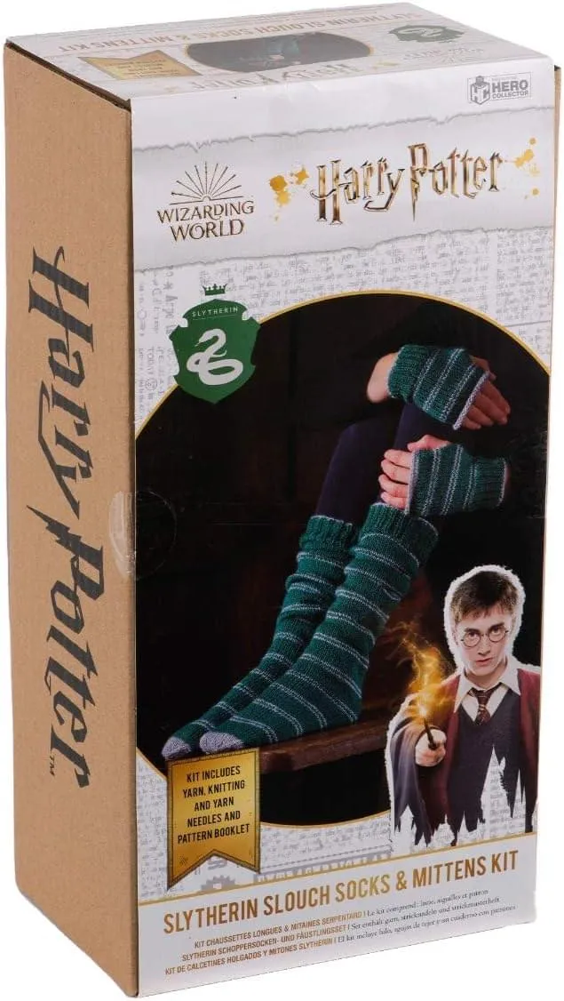 Eaglemoss Harry Potter Knit Craft Set Mittens & Slouch Socks Slytherin