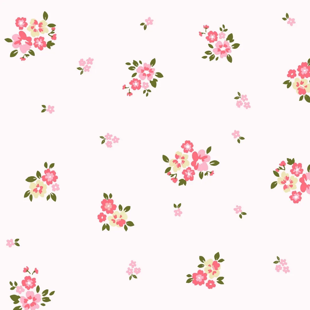 Footless Sleeper with Fold-Over Cuffs - Blushing Blossom