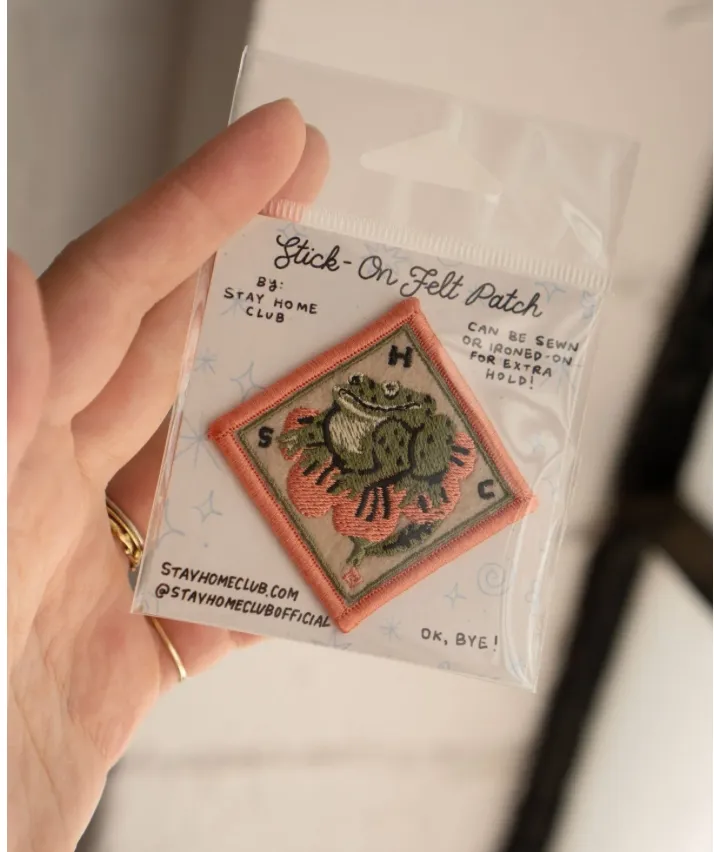 Frog Flower - Felt Sticky Patch