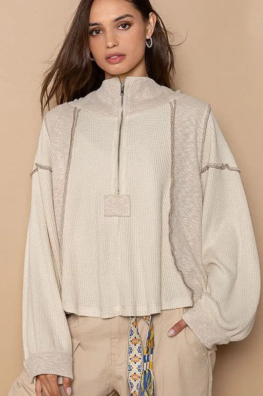 Half Zip Thermal Hoodie