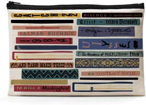 Library bag Book Lover Gifts Library Card Pouch Library Gifts for Women Cosmetic Bag Birthday Gift for Book Lovers Bookworms Readers Friends Gifts