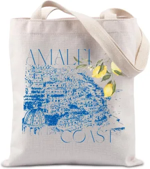 Lywjyb Birdgot Amalfi Coast Tote Bag Italian Coast Gift Italian Fresh Lemon Gift Amalfi Coast Travel Shopping Bag