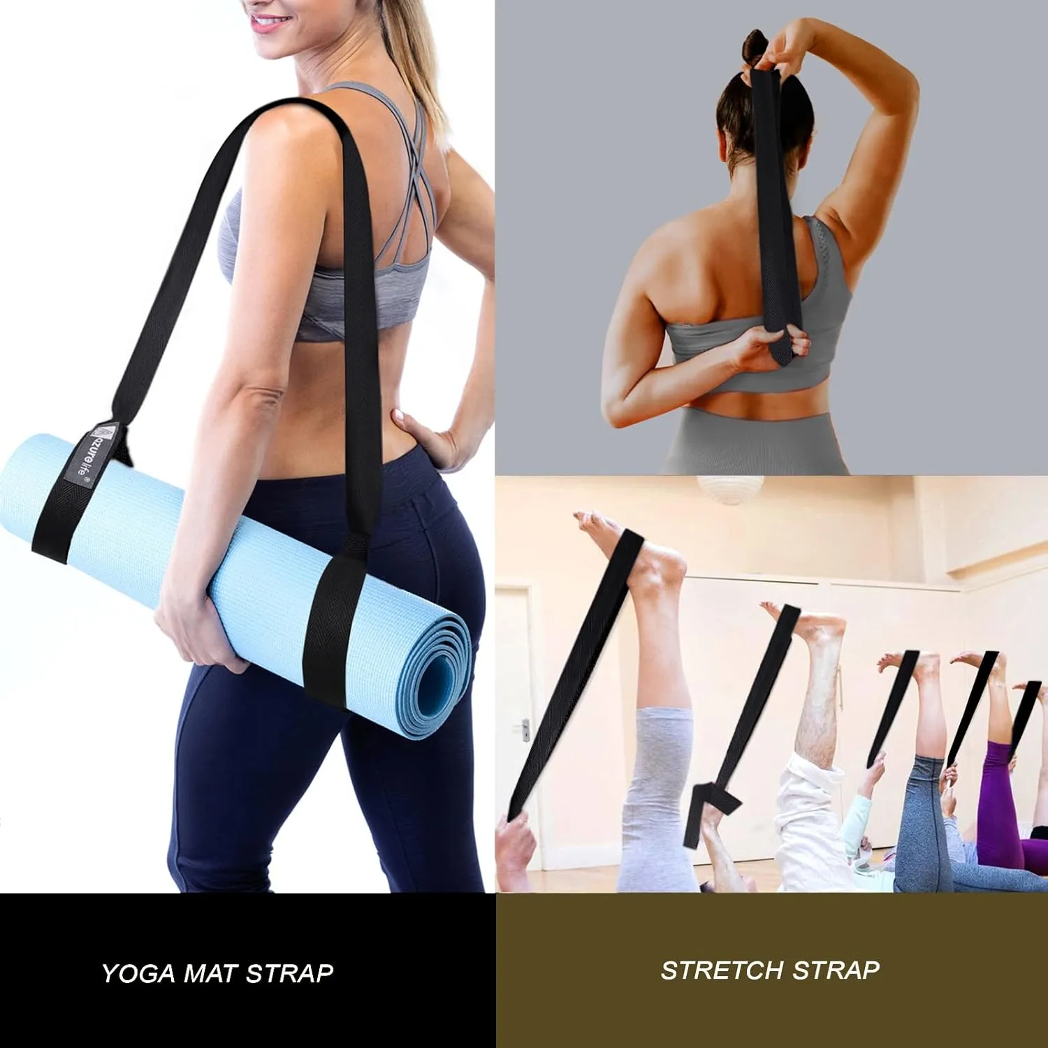 [MAT NOT Included] Yoga Mat Sling, Yoga Mat Straps for Carrying, Easy-Cinch Yoga Mat Holder Strap
