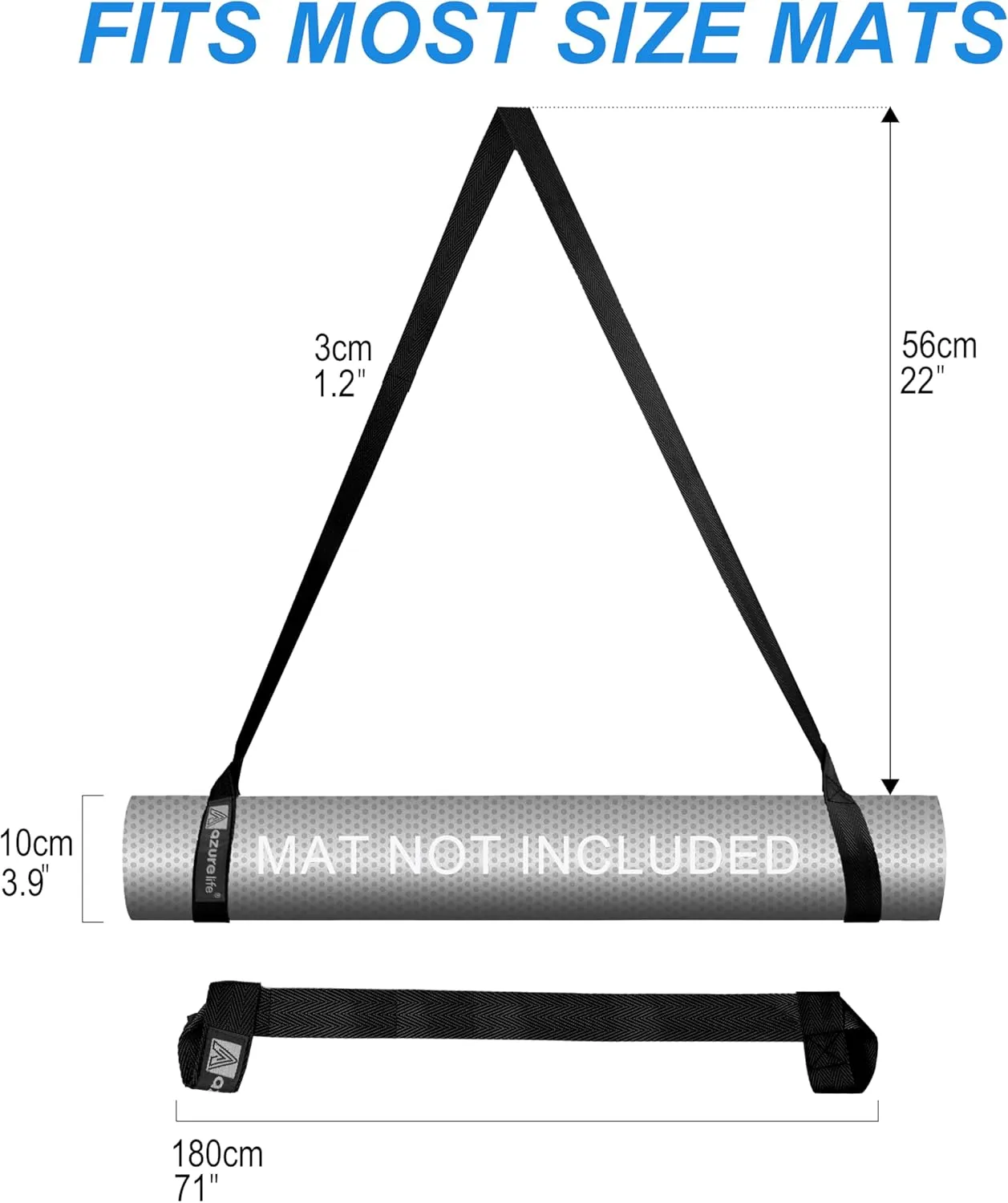 [MAT NOT Included] Yoga Mat Sling, Yoga Mat Straps for Carrying, Easy-Cinch Yoga Mat Holder Strap