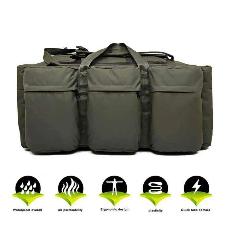 Military Duffel Backpack Combo Bag