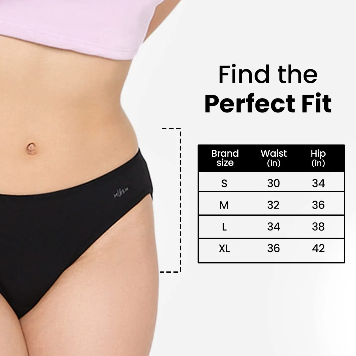 Mush Womens Ultra Soft Bamboo Modal Bikini Brief || Breathable Panties || Anti-Odor, Seamless, Anti Microbial Innerwear Pack of 2 (M, Rose Pink and Black)