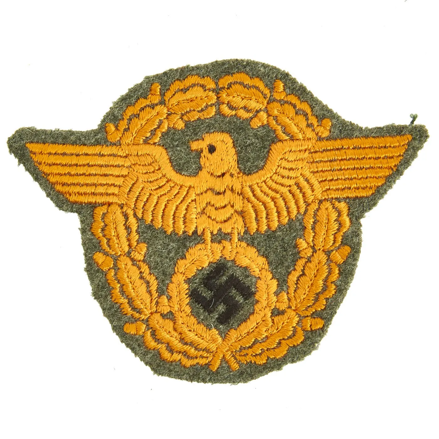 Original German WWII Military Police Insignia Grouping - Sleeve Patches, Collar Tabs & Cap Badges