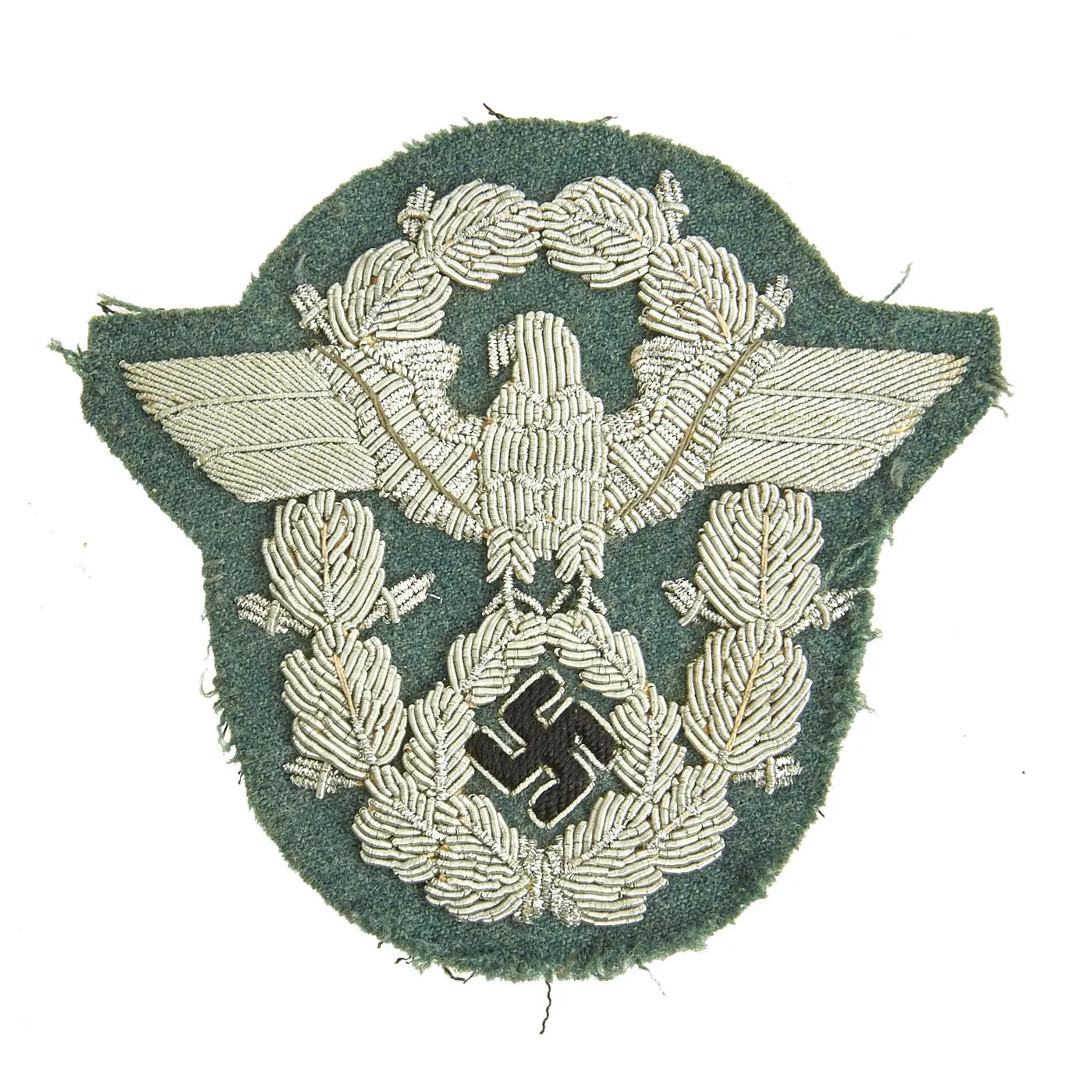 Original German WWII Military Police Insignia Grouping - Sleeve Patches, Collar Tabs & Cap Badges