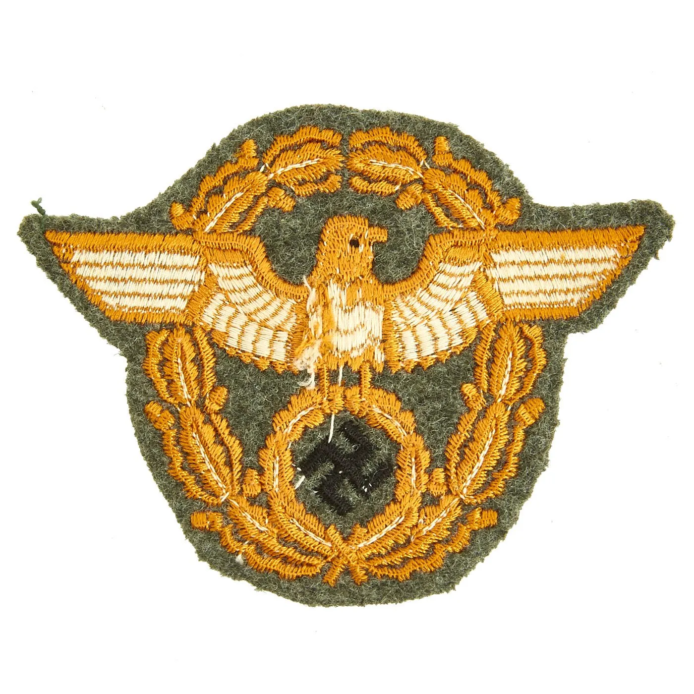 Original German WWII Military Police Insignia Grouping - Sleeve Patches, Collar Tabs & Cap Badges