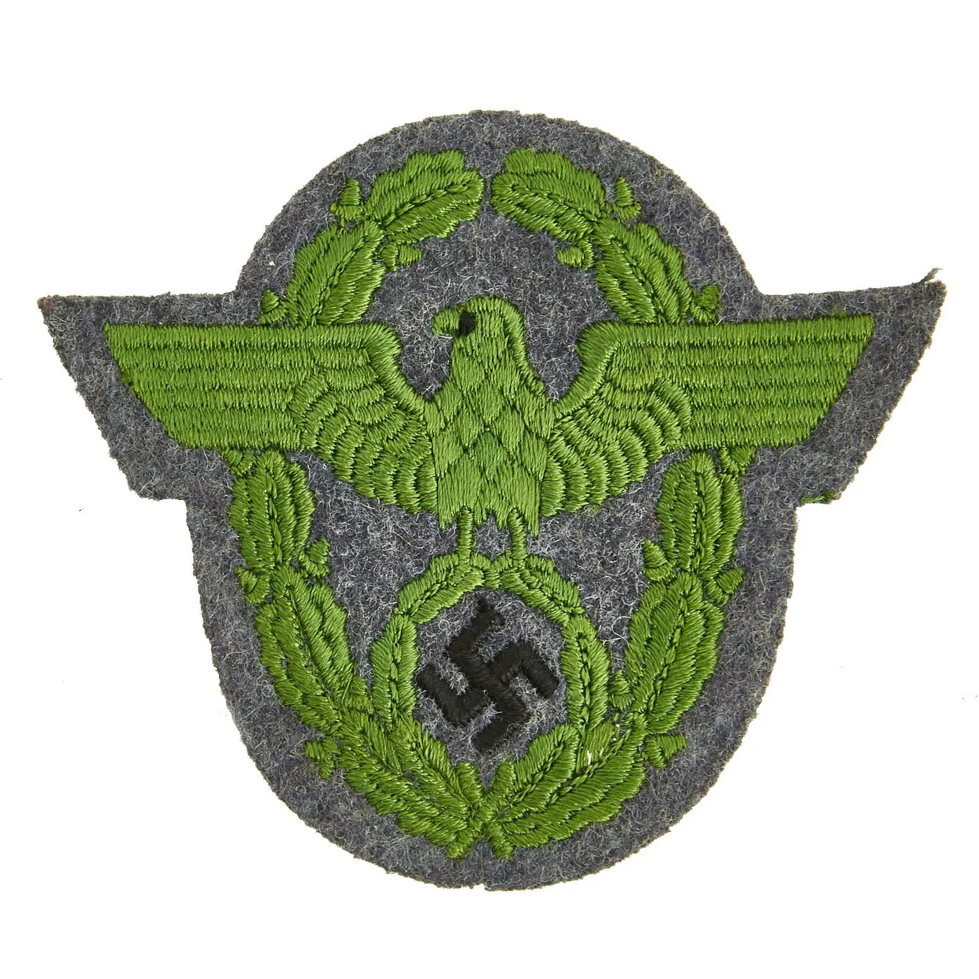 Original German WWII Military Police Insignia Grouping - Sleeve Patches, Collar Tabs & Cap Badges