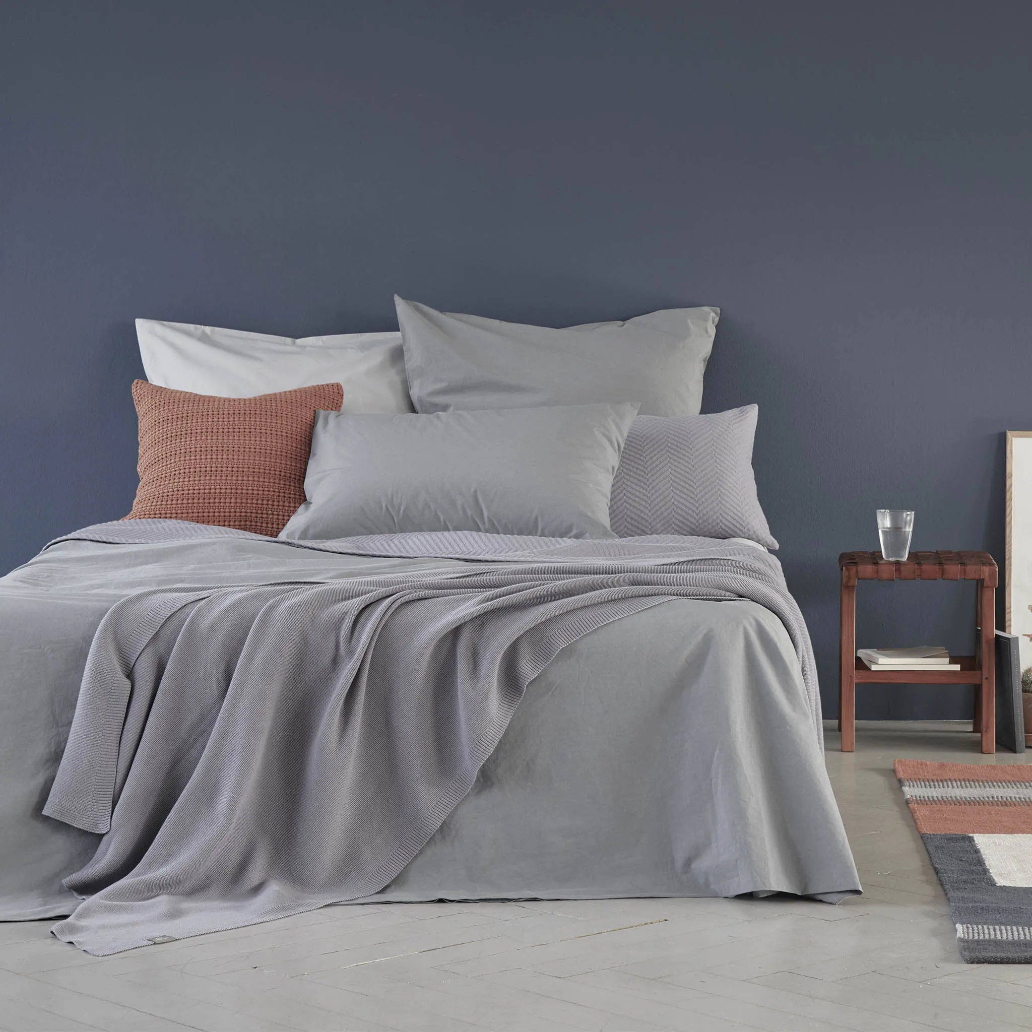 Perpignan Pillowcase [Pigeon Blue]