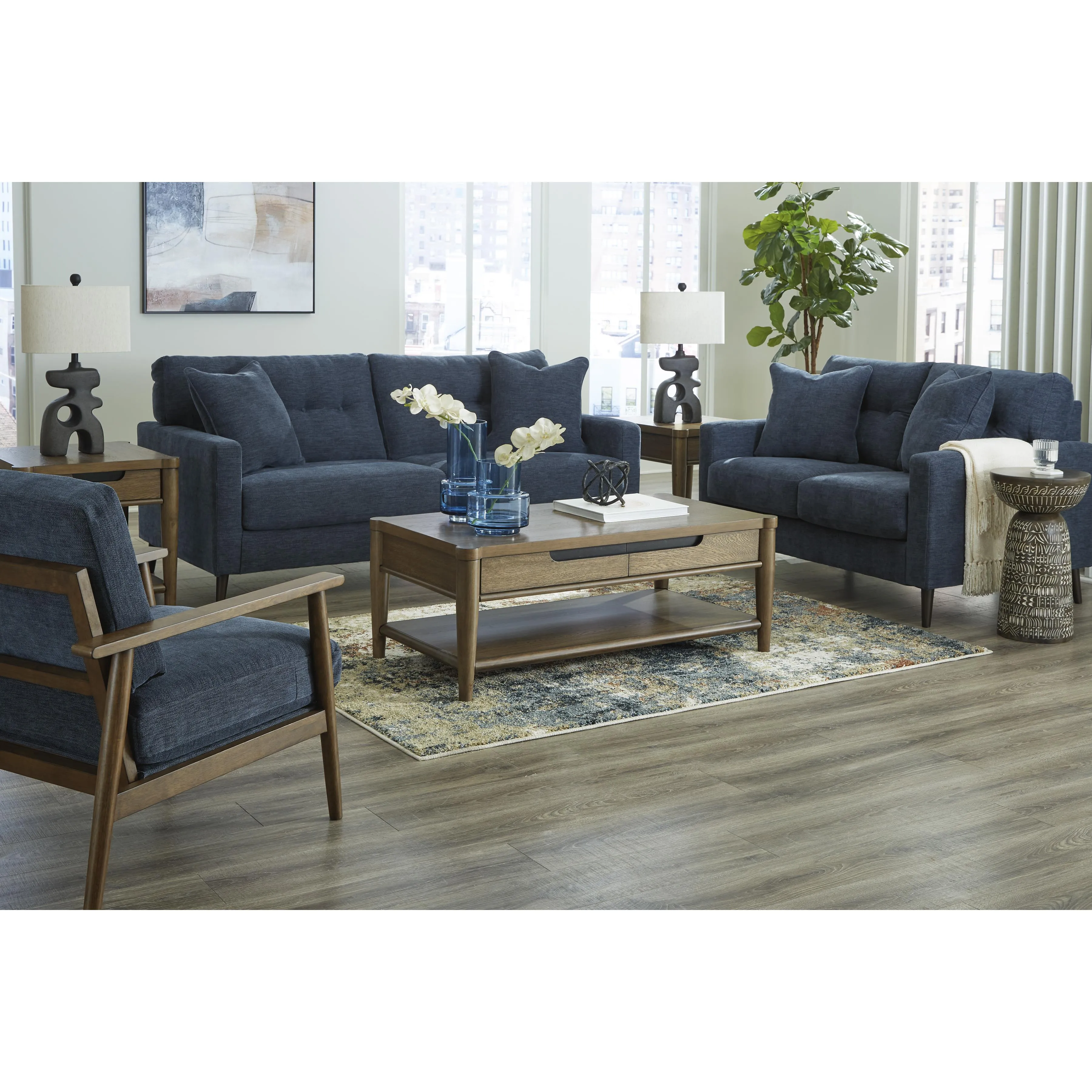 Signature Design by Ashley Bixler Stationary Fabric Loveseat 2610635