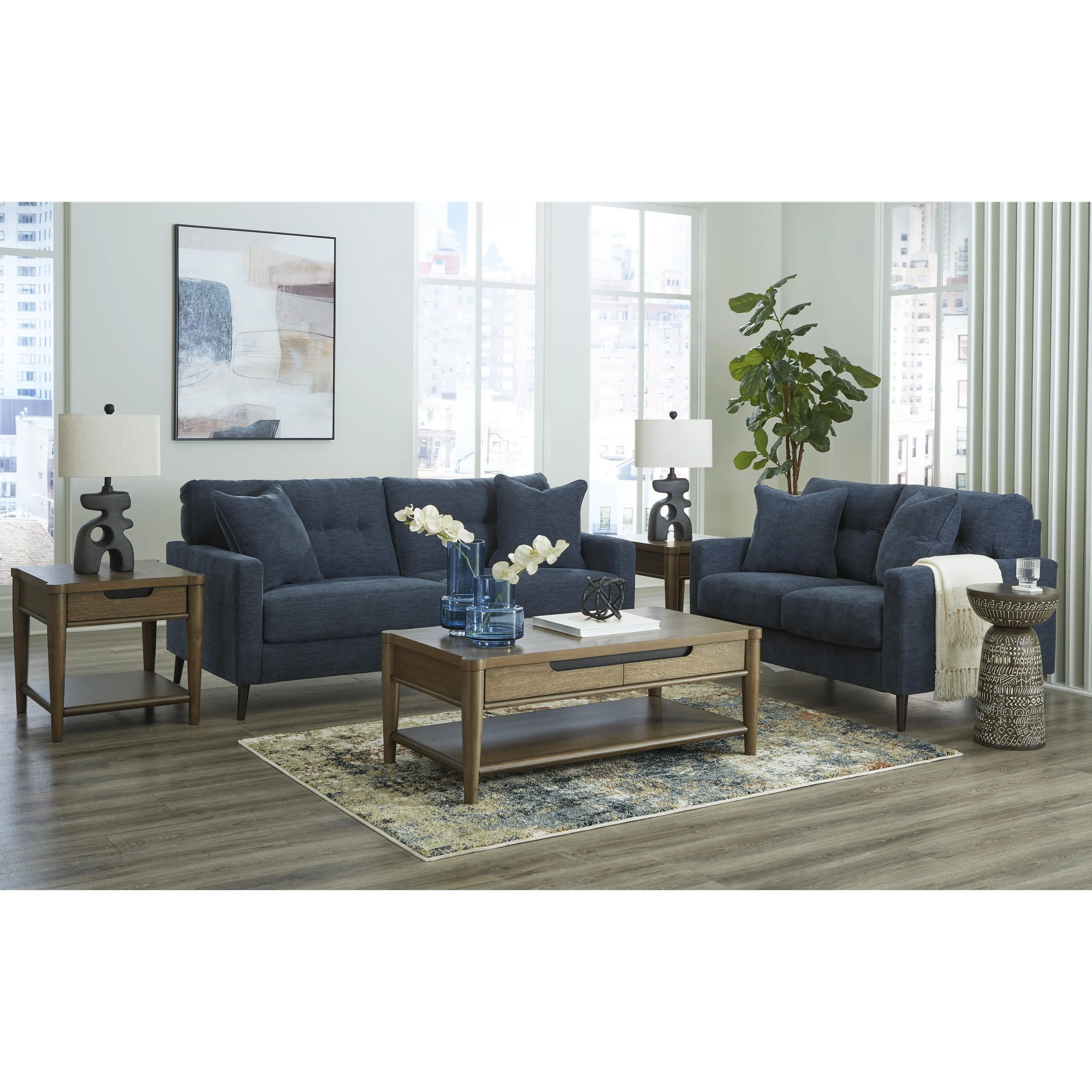Signature Design by Ashley Bixler Stationary Fabric Loveseat 2610635
