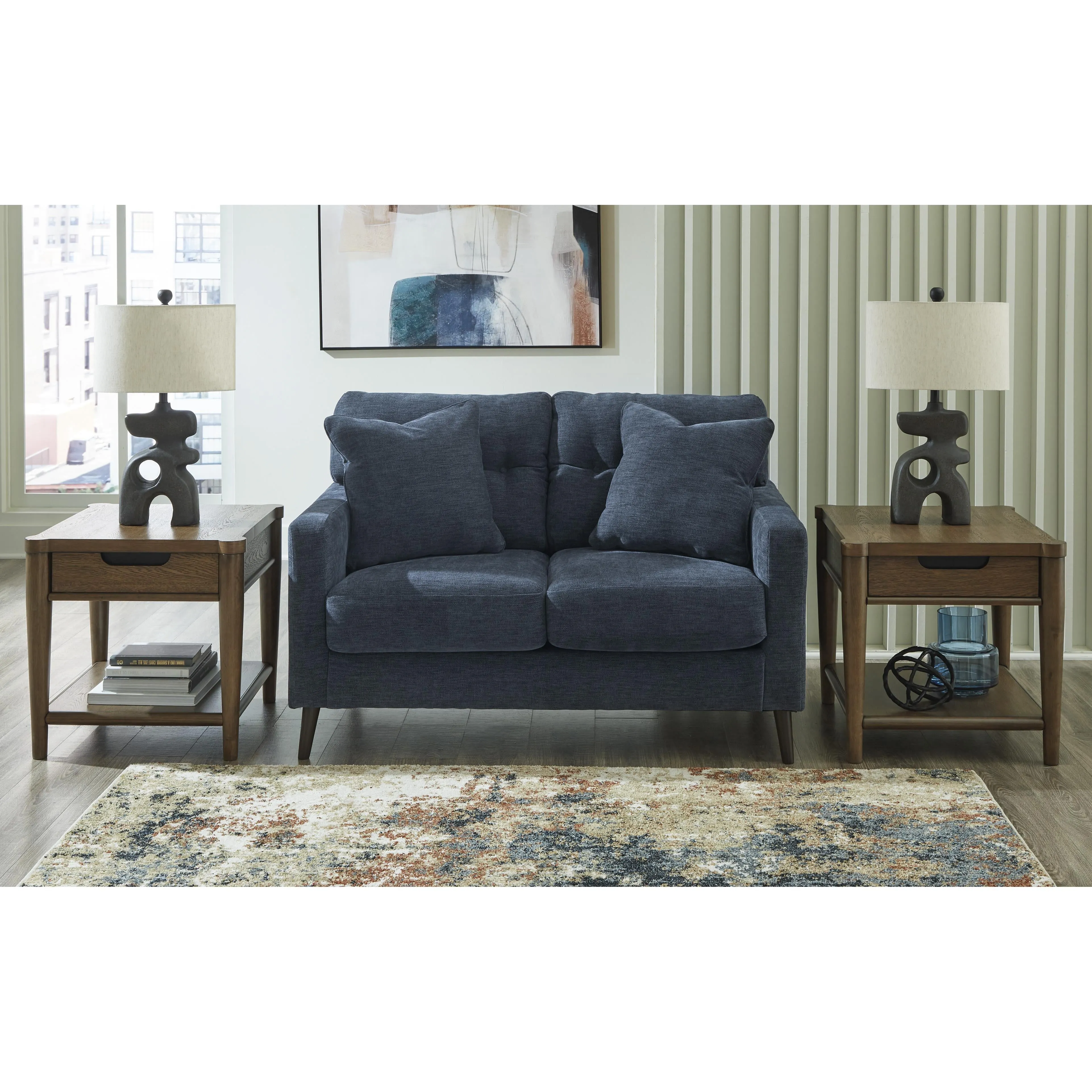 Signature Design by Ashley Bixler Stationary Fabric Loveseat 2610635
