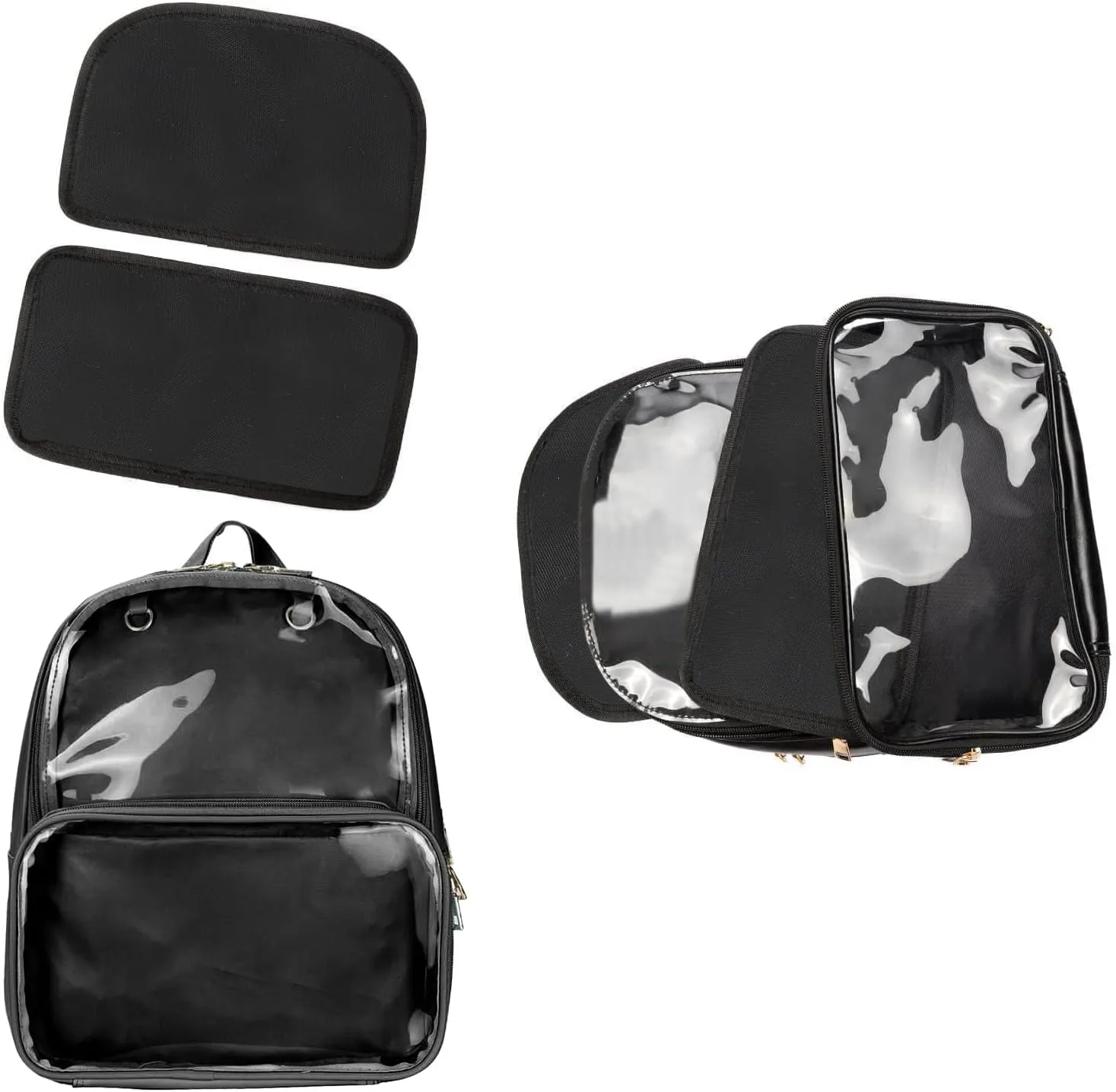 STEAMEDBUN Ita Bag Double Window Candy PU Leather Backpack Kawaii Pins Bag with insert