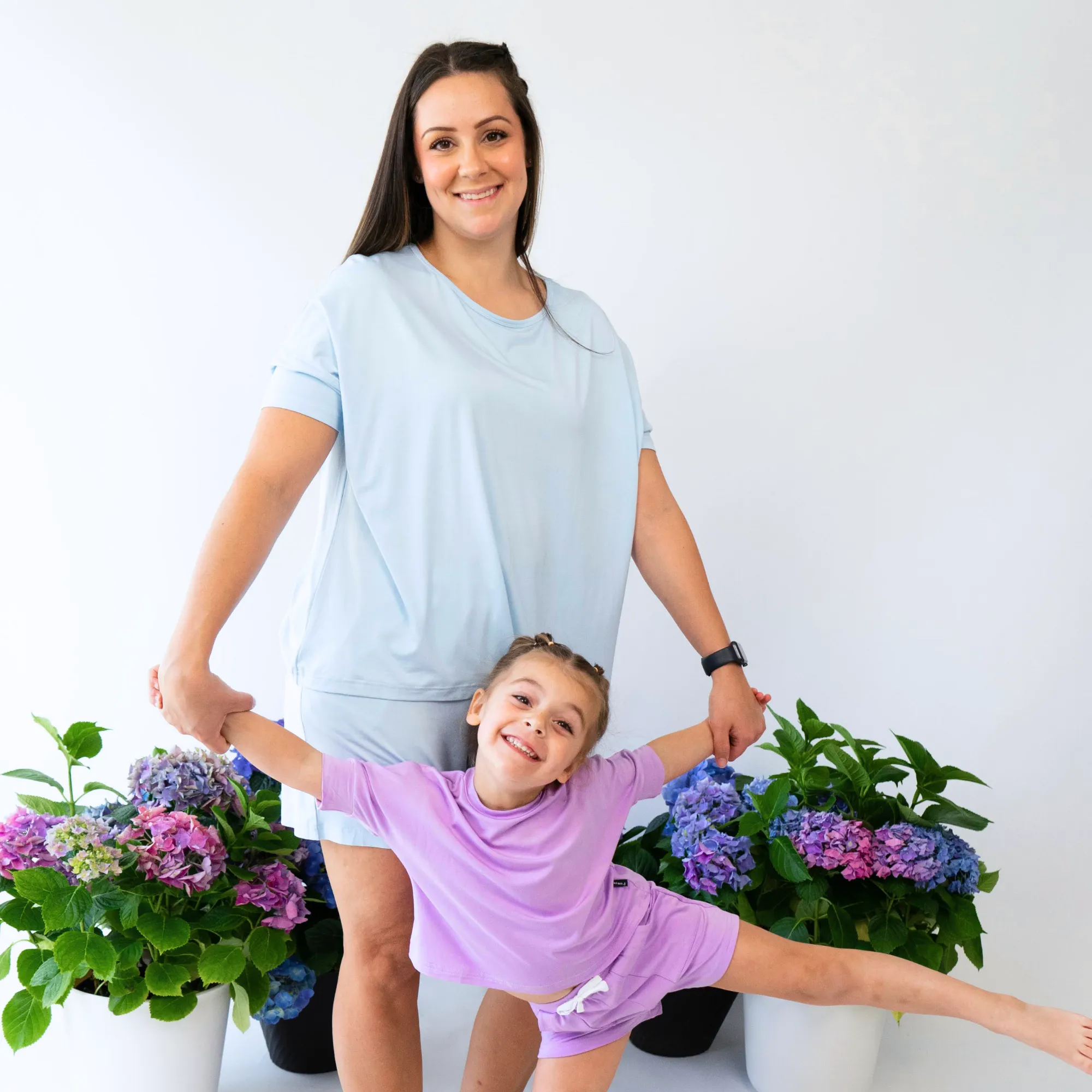 Women's Short Lounge Set - Hydrangea Blue