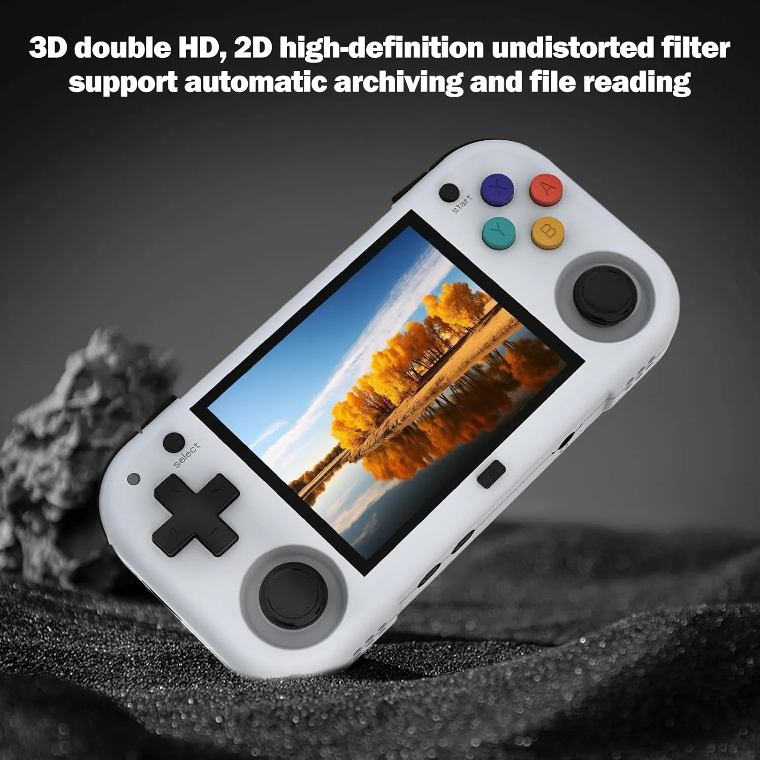 XU Mini M Retro Handheld Game Consoles, 2.8 inch IPS Screen, Built-in 64G TF Card, with 2600 mAh Battery Life 6 Hours with Case Gray