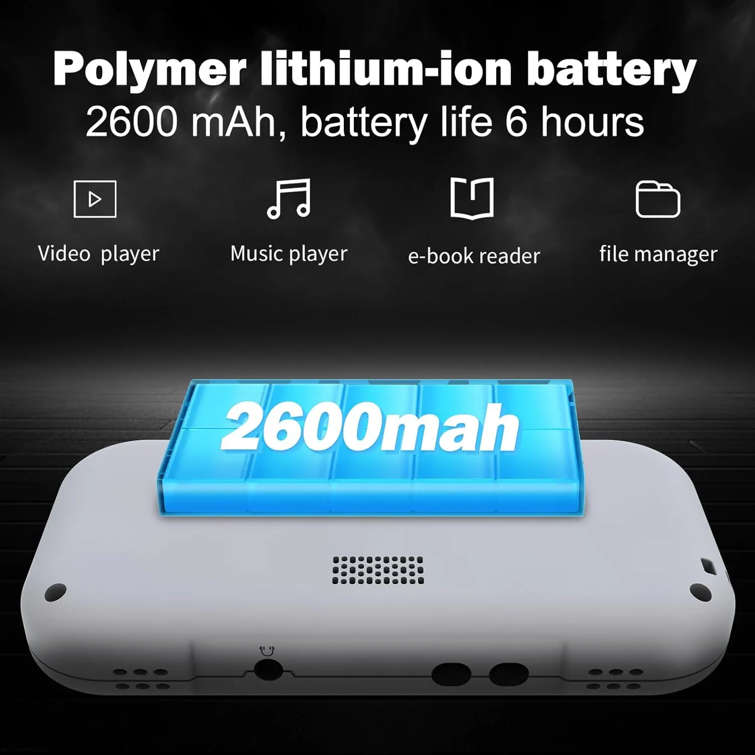 XU Mini M Retro Handheld Game Consoles, 2.8 inch IPS Screen, Built-in 64G TF Card, with 2600 mAh Battery Life 6 Hours with Case Gray