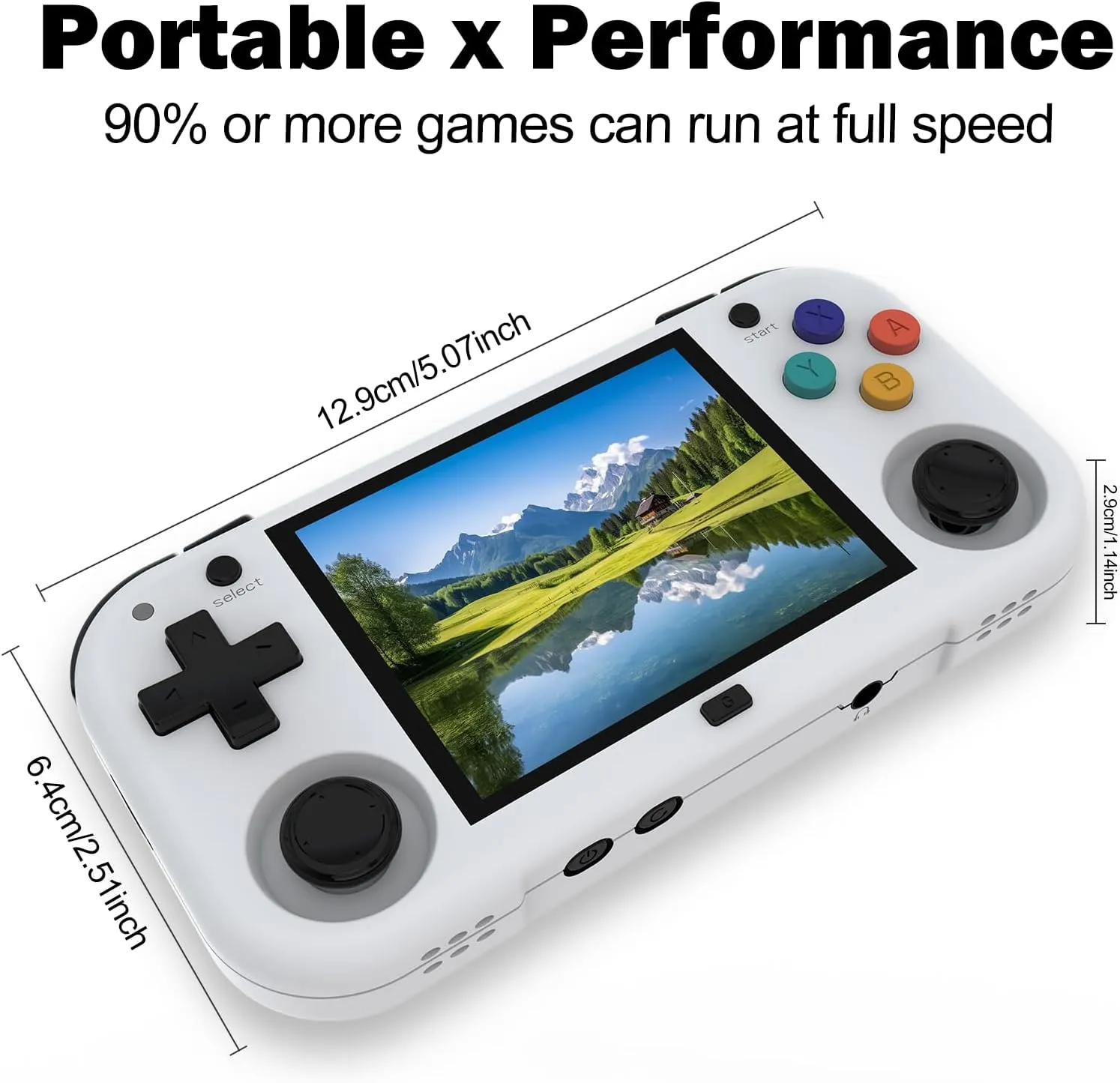 XU Mini M Retro Handheld Game Consoles, 2.8 inch IPS Screen, Built-in 64G TF Card, with 2600 mAh Battery Life 6 Hours with Case Gray